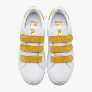 FILA BACK COURT DELUXE BLUE AID YELLOW - Giày FILA nam, giày FILA nữ