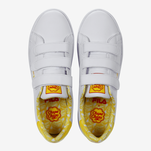 FILA BACK COURT DELUXE WHITE AND YELLOW - Giày FILA nữ, giày FILA nam