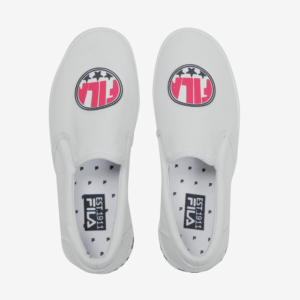 FILA BACK COURT SLIP-ON WHITE - Giày FILA nữ, giày FILA nam